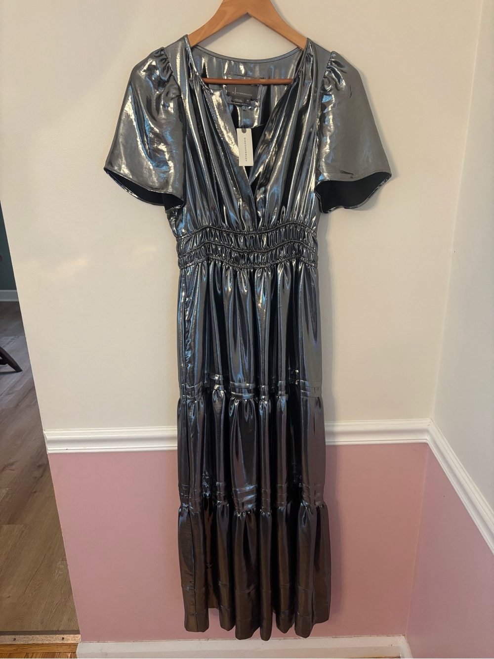 Anthropologie the Somerset Maxi Dress Metallic Edition. Size XS